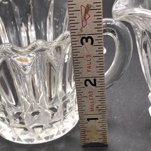 Vintage Indiana Glass Lotus Blossom Tulip Sugar Bowl & Creamer Set 1007 Clear - Picture 8 of 12